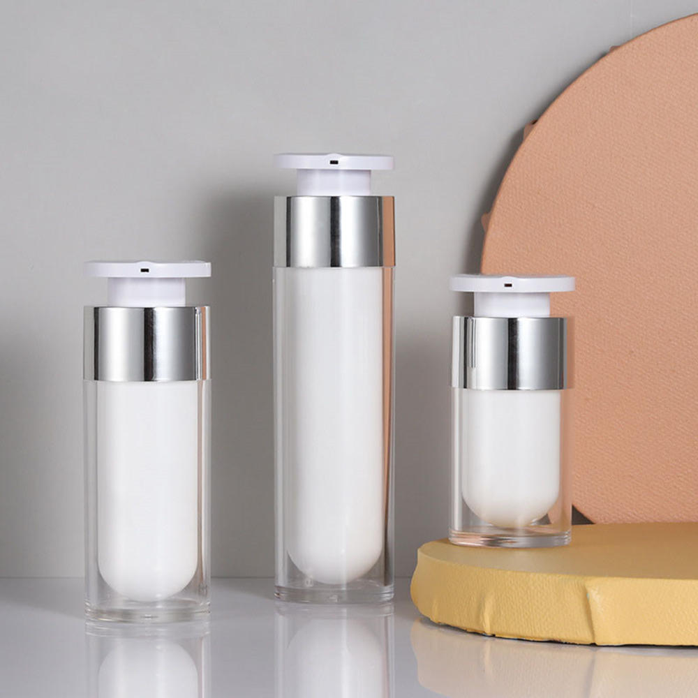 Luxury Skincare Packaging - Pot sans air en acrylique blanc