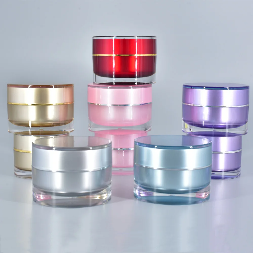 Luxury Skincare Packaging - Bouteille droite ronde en acrylique pour