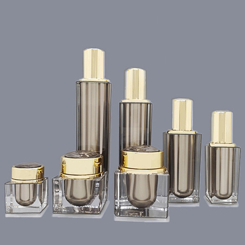Pot à crème en acrylique doré  - Luxury Skincare Packaging avis et prix